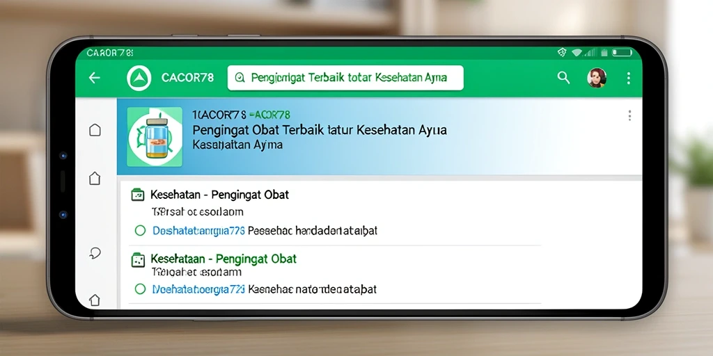 Antarmuka pengguna CACOR78 untuk pengingat obat yang efisien.