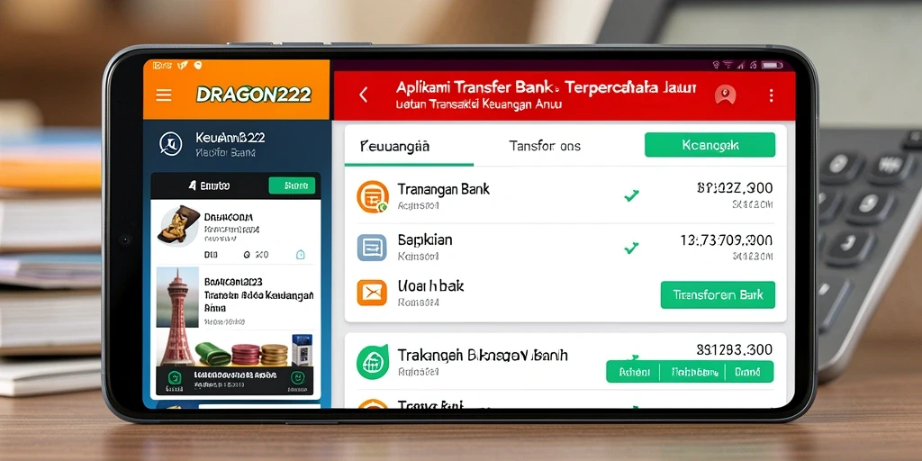 Antarmuka aplikasi DRAGON222 yang sederhana dan intuitif untuk Transfer Bank.