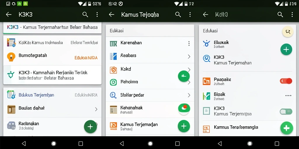 Tampilan antarmuka K3K3 yang sederhana dan fungsional.