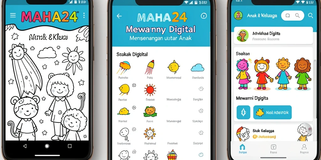 Tampilan antarmuka user-friendly aplikasi Mewarnai Digital.