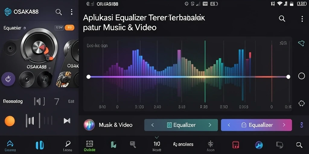 Antarmuka OSAKA88 menampilkan fungsi Equalizer yang mudah digunakan.