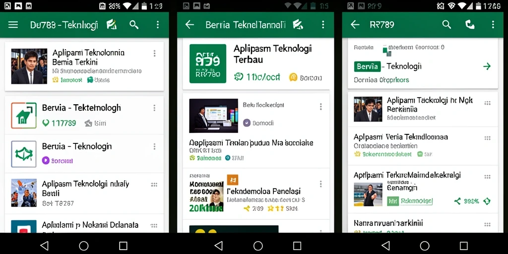Tampilan antarmuka utama aplikasi RR789 yang modern dan informatif.