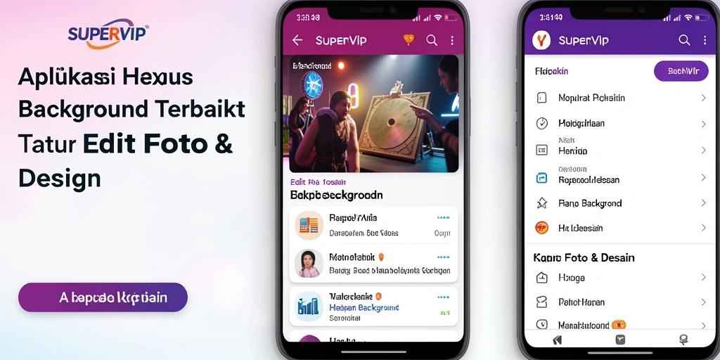 Tampilan antarmuka aplikasi Hapus Background SUPERVIP yang user-friendly.