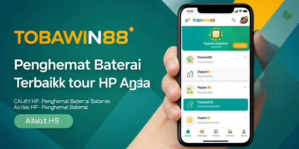 Antarmuka TOBAWIN88 yang sederhana dengan fitur-fitur Penghemat Baterai.