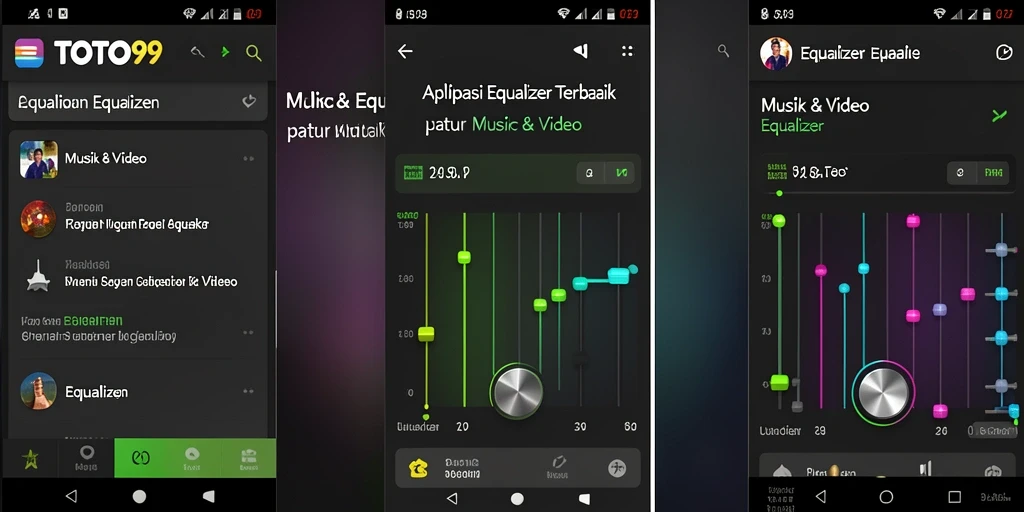 Antarmuka pengguna <strong>TOTO99</strong> yang modern dan mudah digunakan untuk pengaturan Equalizer.