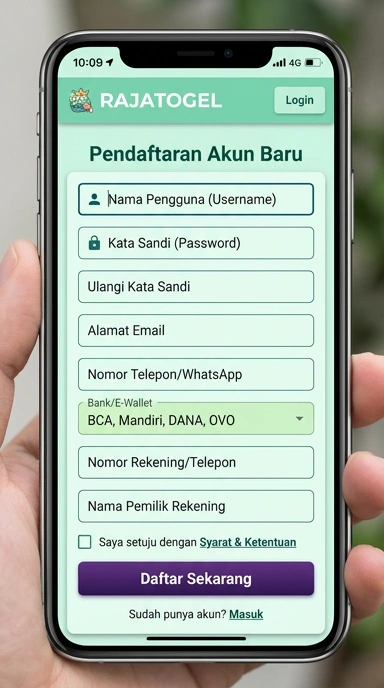 Panduan Lengkap Registrasi Akun Baru Rajatogel
